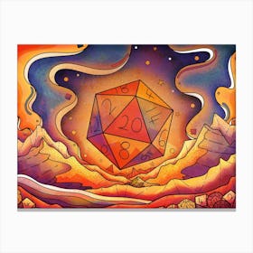 A Land Of Dice And Mountains Canvas Print