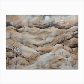 Abstract soft winter landscape Canvas Print