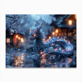 Dragon In The Water 3 Canvas Print
