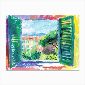Saint Tropez From The Window View Painting 3 Canvas Print