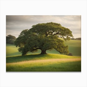 Photoreal Indulge In The Stunning Renderings Of A Solitary Oak 3 Canvas Print