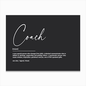 Coach Definition Art Print Canvas Print