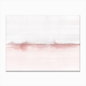 Watercolor Landscape 5 Soft Pink And Gray Canvas Print