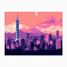 Taipei Skyline 2 Canvas Print