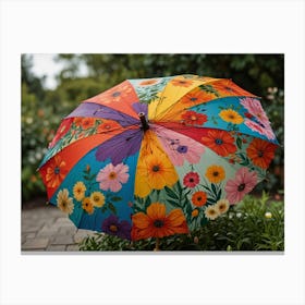 Colorful Umbrella Canvas Print