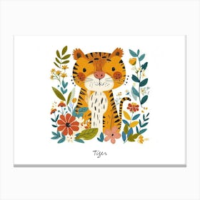 Little Floral Tiger 2 Poster Canvas Print