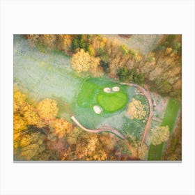 Golf Course In Autumn Canvas Print