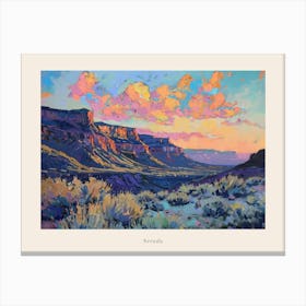 Western Sunset Landscapes Nevada 1 Poster Canvas Print