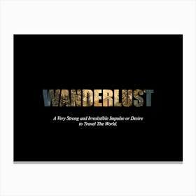 Wanderlust Poster Retro Wooded Pines 7 Canvas Print