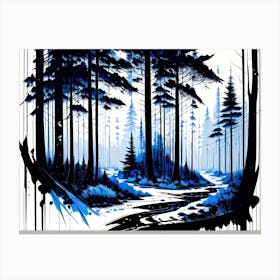 Blue Forest Canvas Print