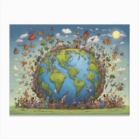 World Is Round Canvas Print