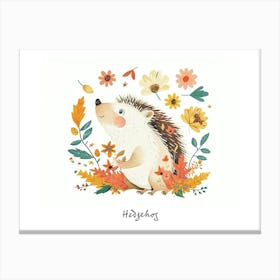 Little Floral Hedgehog 2 Poster Canvas Print