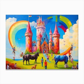 Rainbow Castle 3 Canvas Print