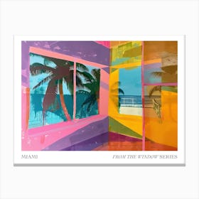 Miami From The Window Series Poster Painting 4 Canvas Print