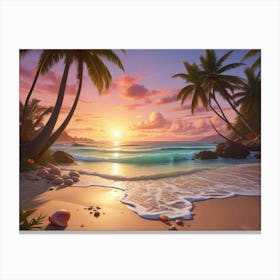 Sunset Beach Canvas Print