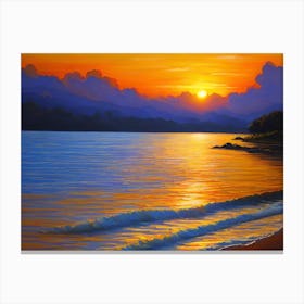 Sunset On The Beach 89 Canvas Print