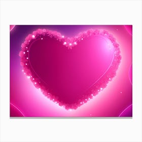 A Glowing Pink Heart Vibrant Horizontal Composition 93 Canvas Print