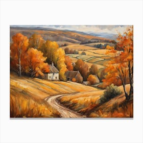 Autumn Landscape Painting (37) Canvas Print