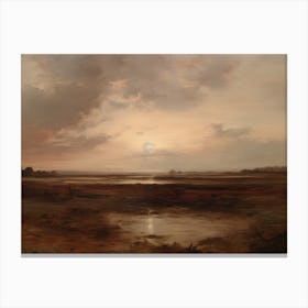 Warm Autumn Landscape Painting Canvas Print