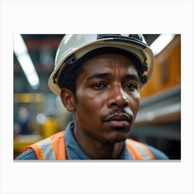 Portrait Of A Factory Worker Canvas Print