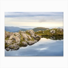 Lake On The Top Of The Montain Canvas Print