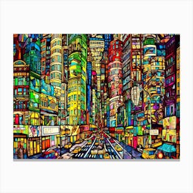 Urban Jungle - Skyline Design Canvas Print