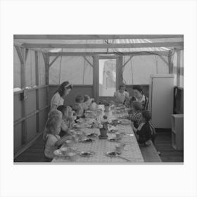 Lunch For Children At The Fsa (Farm Security Administration) S Mobile Camp For Migratory Farm Workers, Odell Canvas Print