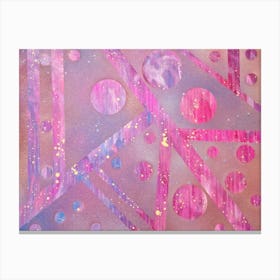 Pink Abstract Painting Canvas Print