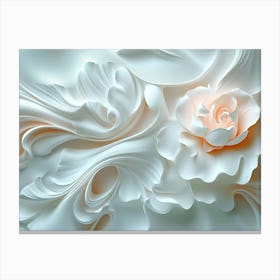 White Flower Wallpaper Canvas Print