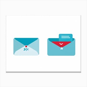 Business Communication Icons Flat Design Minimalistic For Web And Applications Include Envelope (5) Canvas Print