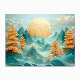 3d Paper Art 2 Canvas Print