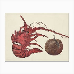 Katsushika Hokusai Ukiyo-e Lobster And Fruit Canvas Print