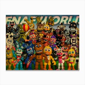 Five Night At Freddy S Characters 2 Canvas Print