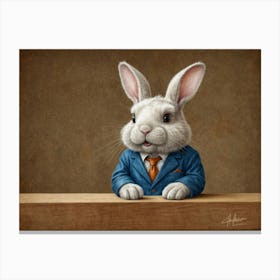 Rabbit In A Suit 10 Canvas Print