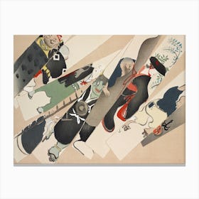 Blades From Momoyogusa –Flowers Of A Hundred Generations , Kamisaka Sekka Canvas Print