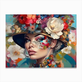 Woman In A Hat Canvas Print