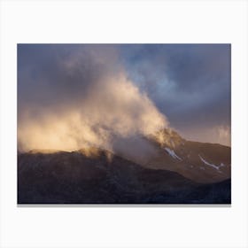 Clouds In The Mountains Canvas Print