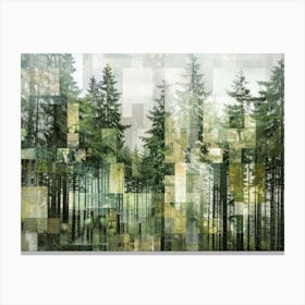 Forest Photo Collage 2 Canvas Print