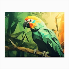 Low Poly Parrot Canvas Print