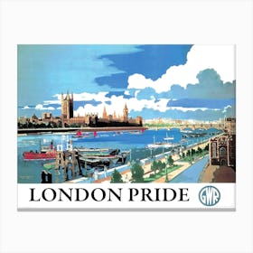 Londond Pride, Palace Of Westminster, England Canvas Print