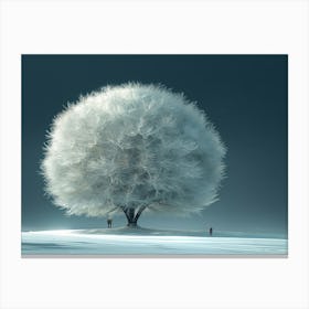 Tree In The Snow Canvas Print