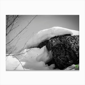 Snow Covered Rock 20211226 122ppub Canvas Print