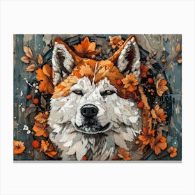 Akita Fine Art Portrait 2 Canvas Print