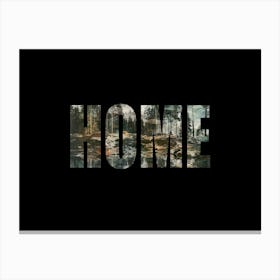Home Poster Forest Photo Collage 9 Canvas Print