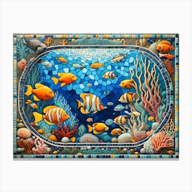 Underwater World Ocean Mosaic 6 Canvas Print