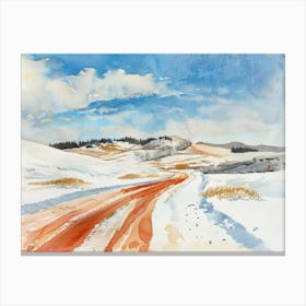 Snowy Road 2 Canvas Print