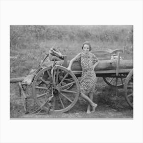 Untitled Photo, Possibly Related To Farm Girl Leaning On Wagon, Near Morganza, Louisiana By Russell Lee Canvas Print
