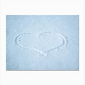 Heart In The Snow Canvas Print