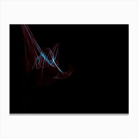 Glowing Abstract Curved Blue And Red Lines 15 Canvas Print