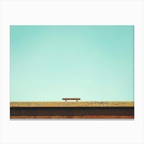 Bench On A Wall Canvas Print